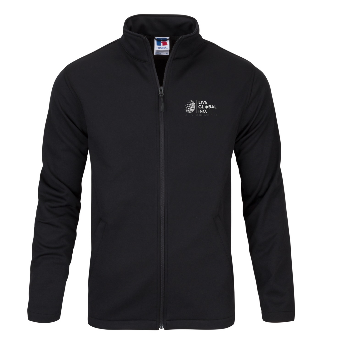 Live Global Inc™ Embroidered Smart Softshell Jacket (Black)