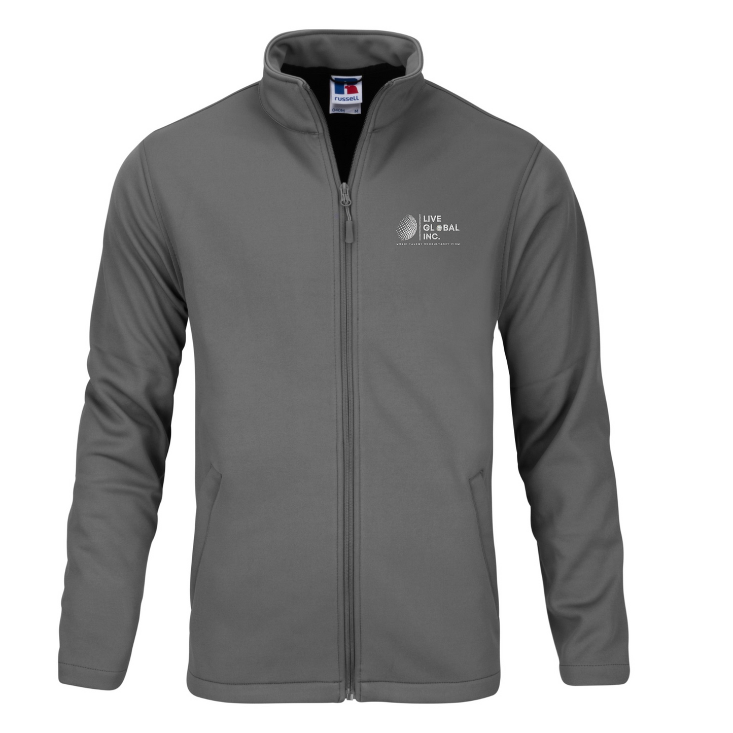 Live Global Inc™ Embroidered Smart Softshell Jacket (Grey)