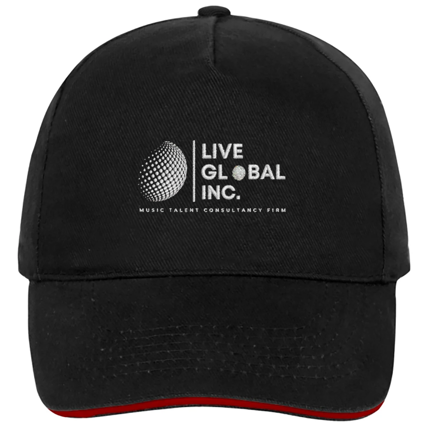 Live Global Inc™ Long Beach Cap (Black/Red)